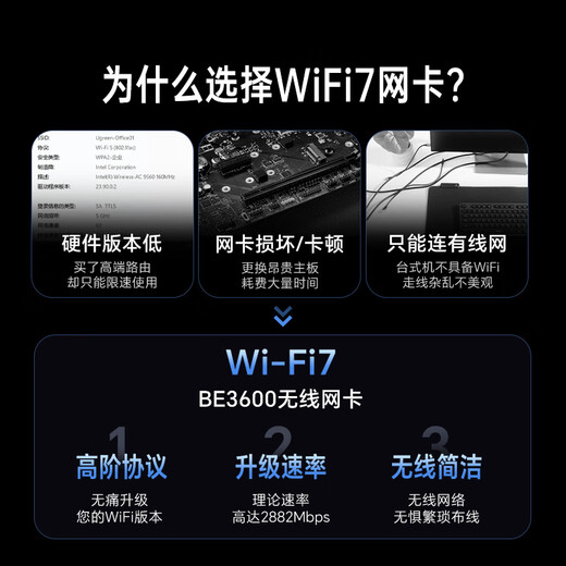 Green Alliance pcie wireless network card WiFi7 desktop dedicated BE3600 computer WiFi receiver 5G Bluetooth 5.4 built-in network card ax200/ax210 advanced model MT7925