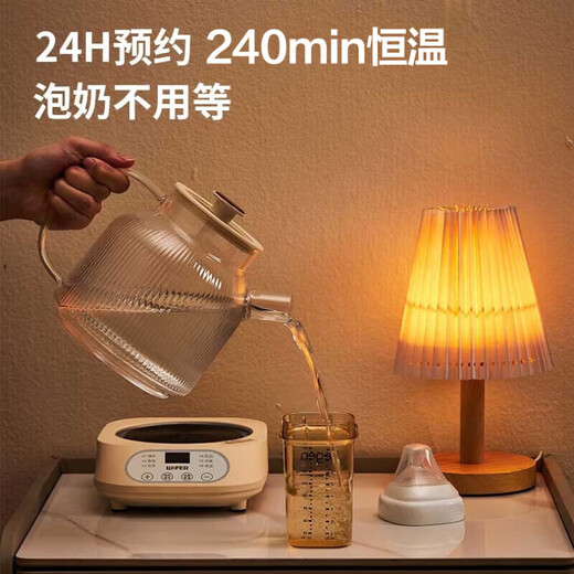 WIPER health pot thickened all-glass kettle office dormitory stew all-in-one small tea maker flower teapot 1.2L no tea leakage all glass | 0 glue