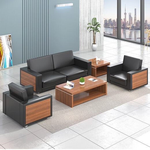 Shengli boss desk office desk simple modern executive desk manager desk office desk and chair combination 2.0*0.8 meters with side cabinet movable cabinet teak color