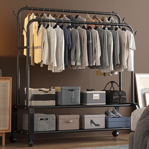 Yimo coat rack, floor-standing vertical dormitory clothes rack, bedroom-specific balcony clothes drying rack, parallel bar single layer