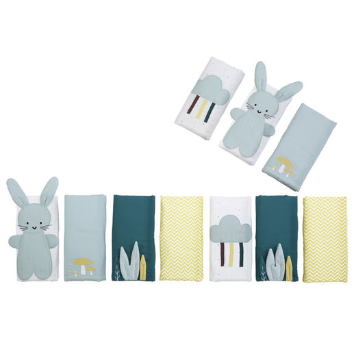 Youwinbaby Youwinbaby crib bed fence soft bag baby pure cotton anti-collision fence children's breathable cloth spliced bed guard other set of 10 pieces each with a circumference of 8-14 cm