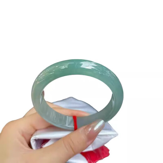 Jade bracelet, ice jade bracelet, oil green ice waxy female jade bracelet, peace bracelet for mother, gift for wife, oil green bracelet, exquisite gift box, 60-61mm+ high-end gift box