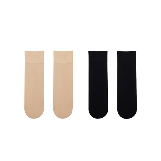 
Urban beauty short stockings for women middle-aged and elderly people in spring and autumn medium-thick style wide mouth not easy to wear-resistant black short socks