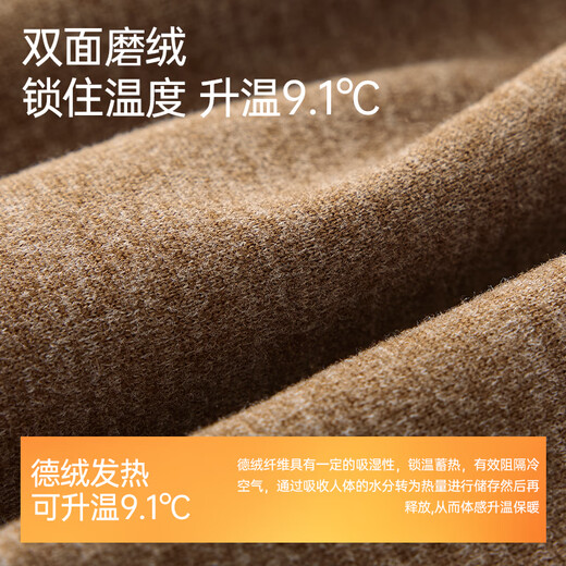 Modal Class A Cashmere Warm Pants Men's Heated Underwear Autumn and Winter Goose Velvet Thin Velvet Underwear Thick Line Pants Bottoming Wool Pants