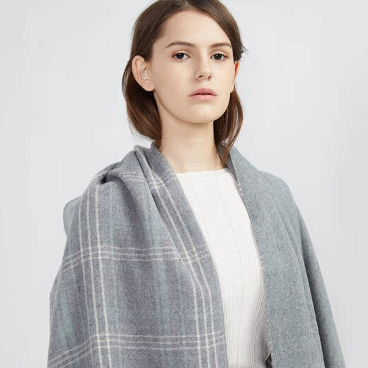 TUTORGOOSE scarf for women winter Korean fashion versatile ins trend thickened warm long shawl with extra long shawl gray
