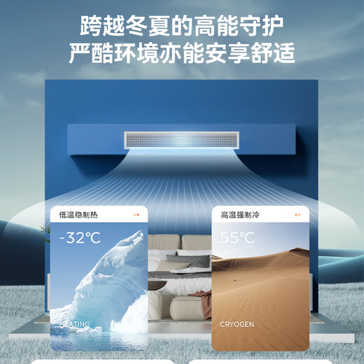 Coolfree duct machine produced by Midea Coolfree central air conditioner 1.5 HP first-level energy efficiency cooling and heating bedroom and living room one-to-one KFR-35T2W/BD-CF (1)