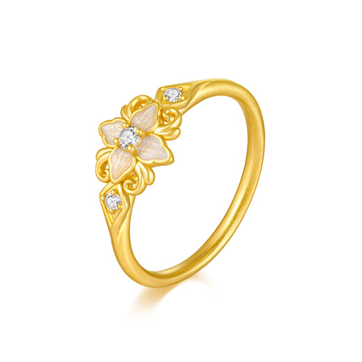Mankaron gold ring Yintang ring solid gold ring women's priced boutique gift for girlfriend new product 11# 2.70g