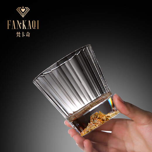 FANKAQI high-end luxury red wine glass, white wine glass, foreign wine glass, collection wine set gift box, collection wine set gift box, 18-piece set, yellow leather