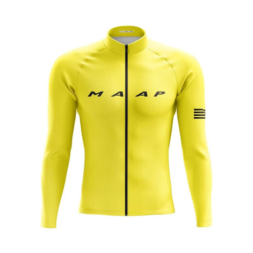 MAAP autumn cycling clothing men's long-sleeved tops cycling sportswear road bike outdoor breathable quick-drying shirt MAAP orange gray S