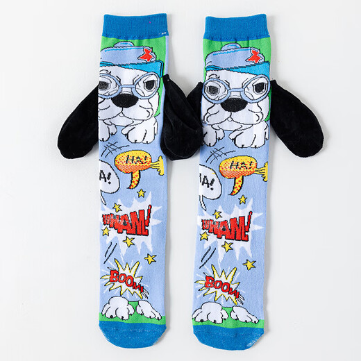 New 3D three-dimensional Internet celebrity popular cartoon fun children's socks foreign trade domestic sales children's socks stupid little elephant 1 pair 4-7 years old - L size