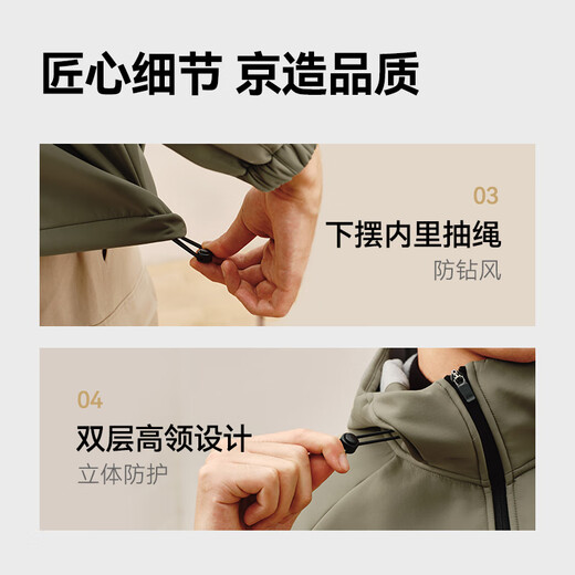 Jingjing Tokyo-made jacket men's soft shell jacket men's outdoor mountaineering waterproof and velvet warm black S