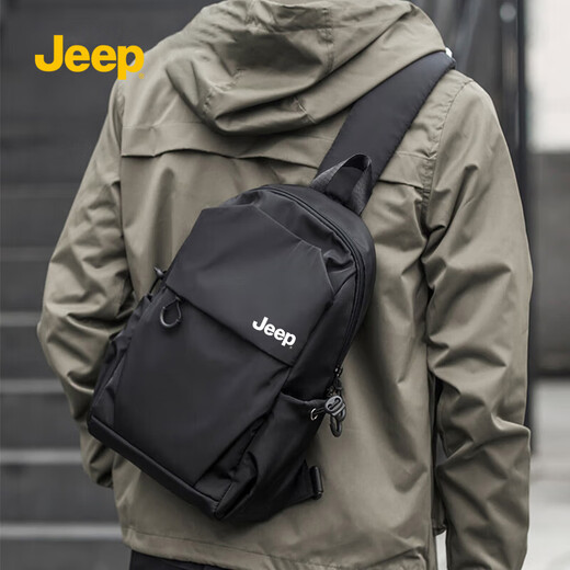 JEEP men's crossbody bag large capacity casual shoulder bag ipad mobile phone bag work commuting travel outdoor cycling chest bag