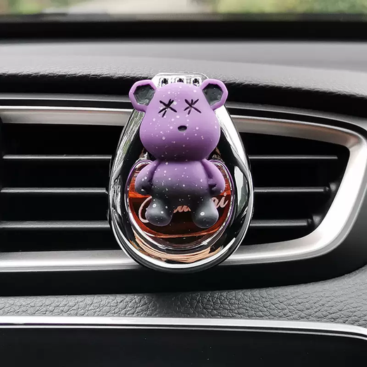 Yusenyi Violent Bear Car Perfume Car Aromatherapy Car Air Conditioning Vent Decoration Car Interior Decoration Long-lasting Light Fragrance Cologne-Purple Violent Bear Cologne-Purple Violent Bear