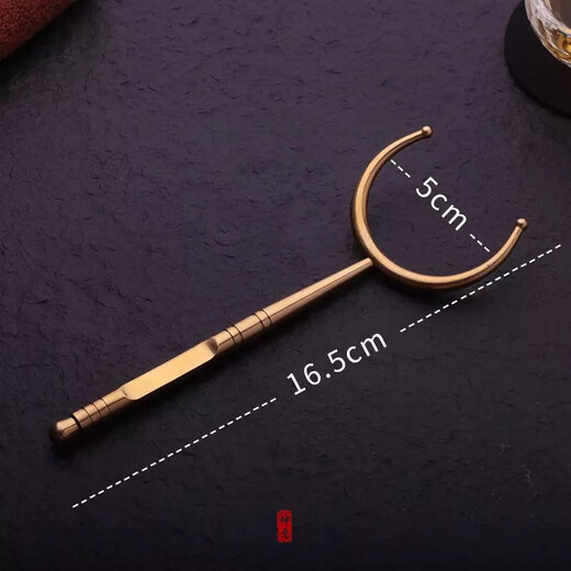 Brass Tea Ceremony Six Gentlemen Set Tea Clamp Tea Spoon Tea Fork Tea Knife Black Sandalwood Pot Pen Stainless Steel Six Gentlemen Accessories Zen Tea Blind Six Gentlemen Brass Accessories