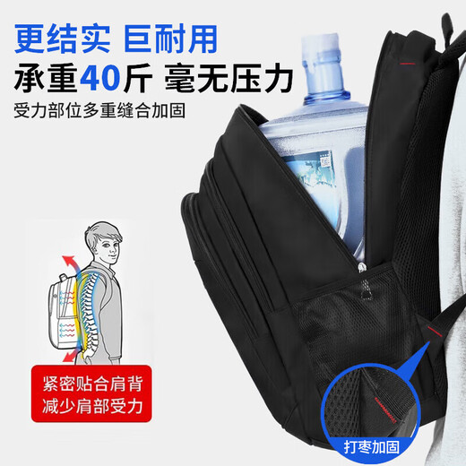 Pull back large-capacity backpack, junior high school student school bag, men's backpack, men's commuter bag, casual business computer travel backpack