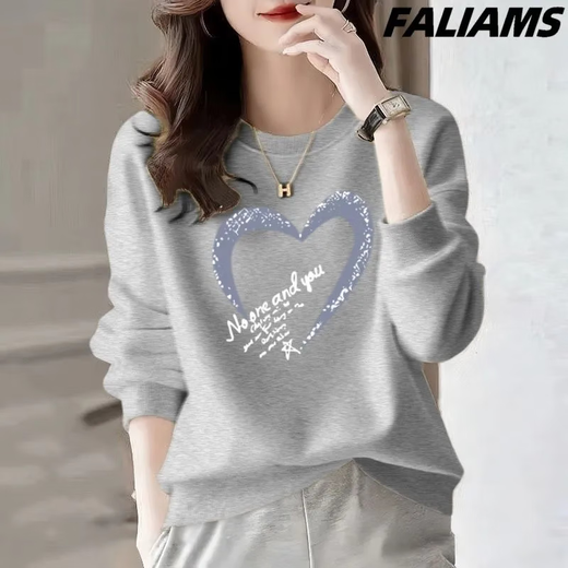 Sudadera mai Xueren para mujeres 2025 Autumn New Corea Version de manga larga Sudadera suelta de gran tamaño suelta y versátil Top de casual
