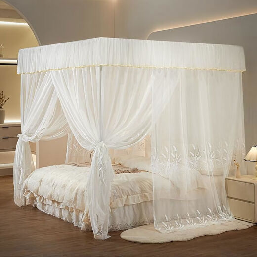 Yusenyi ethnic style bed and breakfast hotel bed curtain bracket single palace mosquito net Mailang mosquito net with black walnut bracket 1 point 82m 4 feet bed