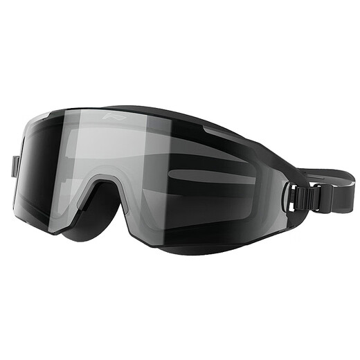 Li Ning (LI-NING) swimming goggles high-definition waterproof and anti-fog large-frame swimming goggles for adults and men unisex fashionable diving goggles 5361 black crystal flat