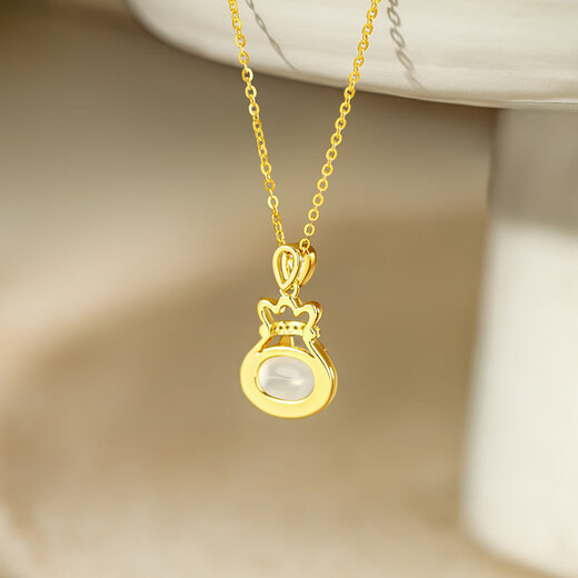 Saturday Fortune S925 Chalcedony Necklace Women's Lucky Bag Pendant Birthday Gift J0614164 40+5cm