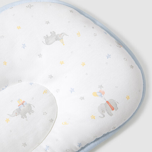 YEEHOO shopping mall same style baby pillow newborn baby shaped pillow antibacterial pillow mist blue 36x25cm