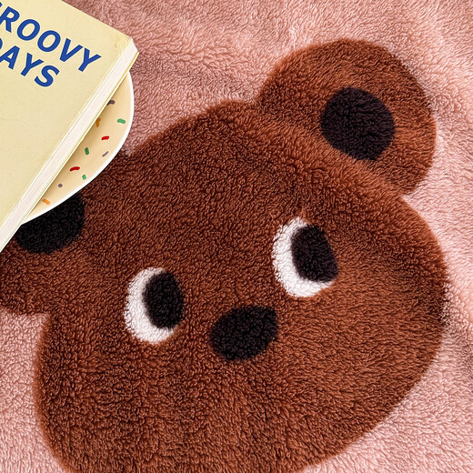 Enxing small blanket quilt leg cover thin nap blanket air conditioning office nap blanket flannel sofa blanket student blanket bear party thick fluffy double-sided cloud velvet 200 230cm/double blanket sofa blanket bed blanket