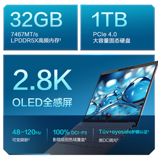 HP Star Book Pro14 2025 Model AI High Performance Thin and Light 14-inch Core Flagship Business Office Laptop Ultra5-125H 32G 2.8K丨Pink Official Standard丨1TB Solid State