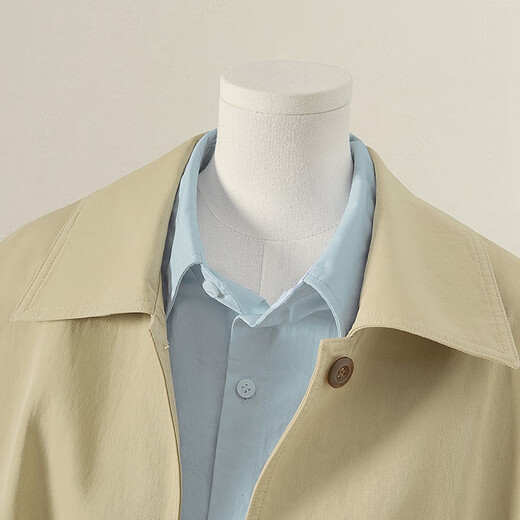 She Pool Lapel Single Breasted Straight Windbreaker Women's 2025 Autumn New Design Plaid Sleeve Casual Jacket