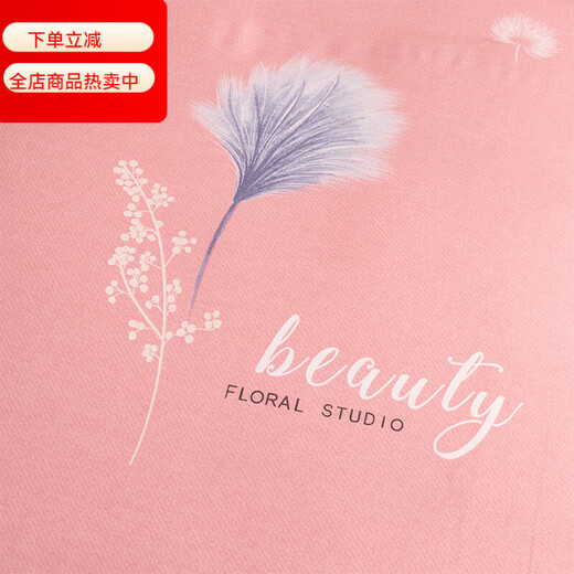 100 pure cotton four-piece set, pure cotton brushed four-piece set, thickened twill Xinjiang cotton four-piece set, skin-friendly and soft for all seasons Fangfei Manyu-Pink 1.5m bed sheet style four-piece set