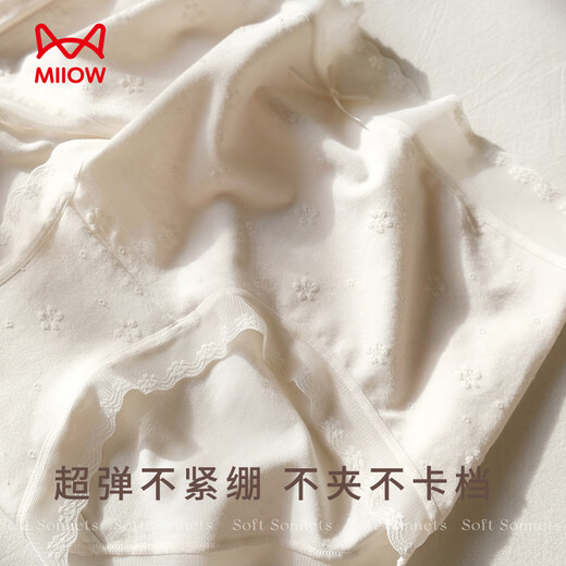 Catman women's underwear women's pure cotton 100% cotton antibacterial crotch breathable non-pinching lace girl briefs women