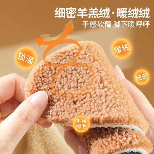 MINISO lambswool warm insoles in winter plus velvet thin anti-slip felt to absorb sweat, comfort and cold protection in winter 2 pairs 36
