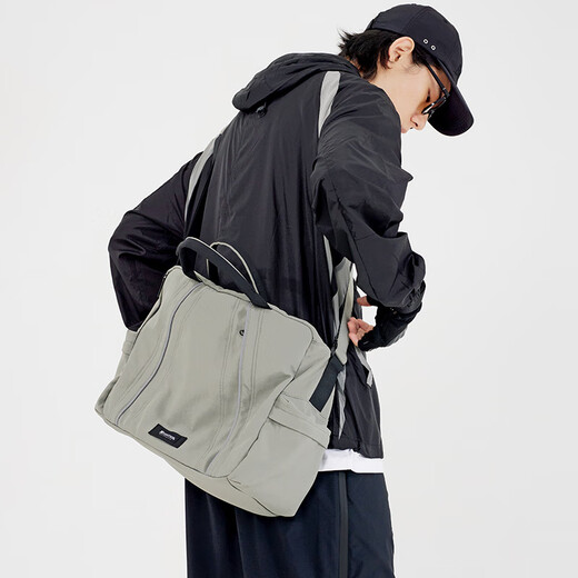 MYEDITION Crossbody Bag Reflective Briefcase Large Capacity Water-Repellent Student Computer Travel Commuter Tote Bag Black