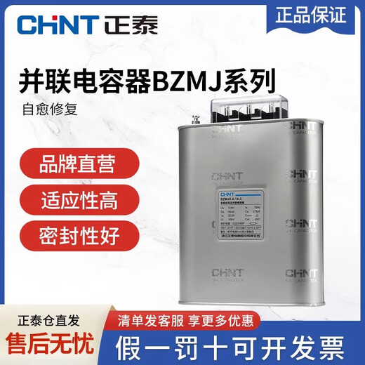 Chint BZMJ (BSMJ) 0.4 0.45 capacitor self-healing low voltage parallel power compensator 450V BZMJ 0.45-1-3