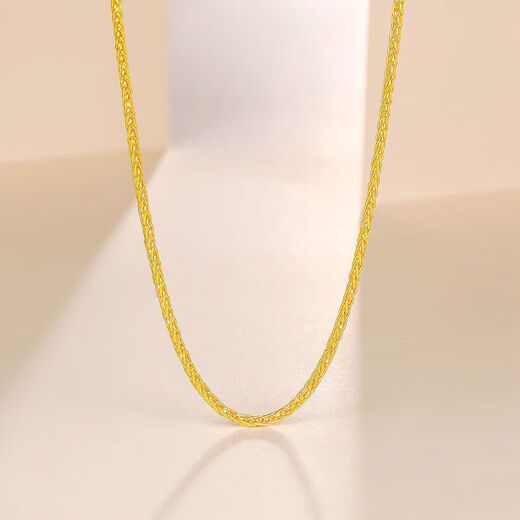 Dianzhao Old Phoenix Gold Store Pure Necklace 9999 Clavicle Chain Men's Wearable Versatile Gold Chain Length 45cm 4.69g