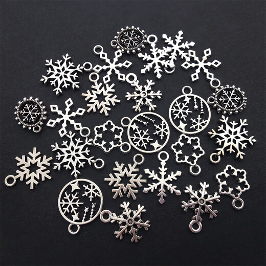Autres accessoires d'accessoires d'alliage de flocon de neige mixte