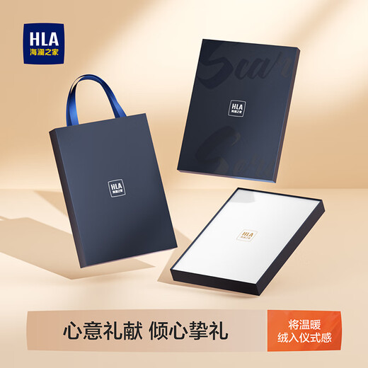 Heilan House (HLA) scarf for men, pure cashmere, fashionable, outdoor, warm and cold-proof, cycling trend, gift to boyfriend in winter, sky gray, one size fits all