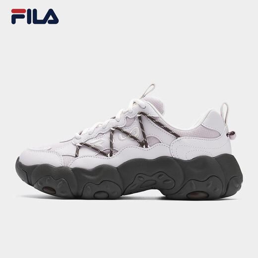 FILA official women's shoes Cat Claw 6 dad shoes sneakers 2025 autumn new shoes thick-soled casual shoes light gray purple/lavender-GA 37.5