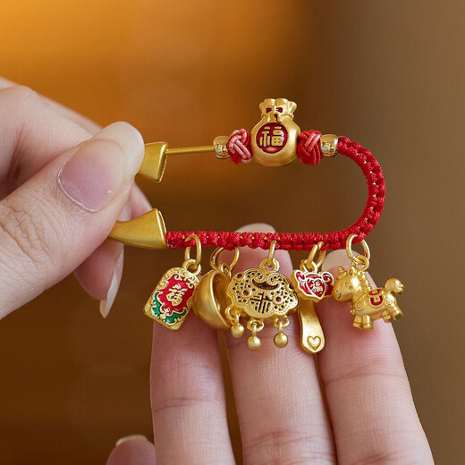 Putuo Mountain Year of the Horse baby brooch Maternity brooch Horse baby amulet to prevent fright and safe buckle when going out Make money immediately-Happiness brooch has become popular
