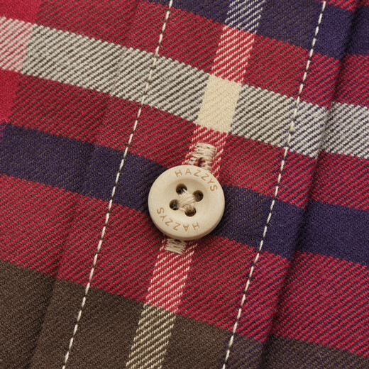 HAZZYS Women's Clothing 2025 Winter New Women's Plaid Commuting Casual Long-Sleeved Shirt Women's ASCSK1CDK21 Milky White IV S (155/80A 36)