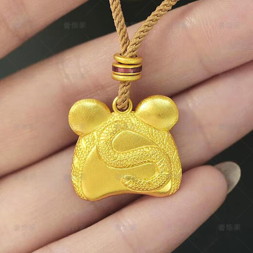 Lihu Old Phoenix 999 Sand Gold Tiger Necklace Zodiac Pendant Gold Pendant Accessories Cute Fashion Versatile Men