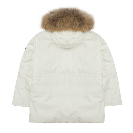 MLB official men's and women's big fur collar down jacket 26 spring new trendy warm logo jacket 3ADJB0656 Boston team/dark cream/recommended to order one size smaller XL 180/100A