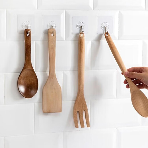 Kitchen gas pipe rack strong adhesive hook wall hanging load-bearing nail-free traceless punch-free strong adhesive hook super sticky hook 30 pack