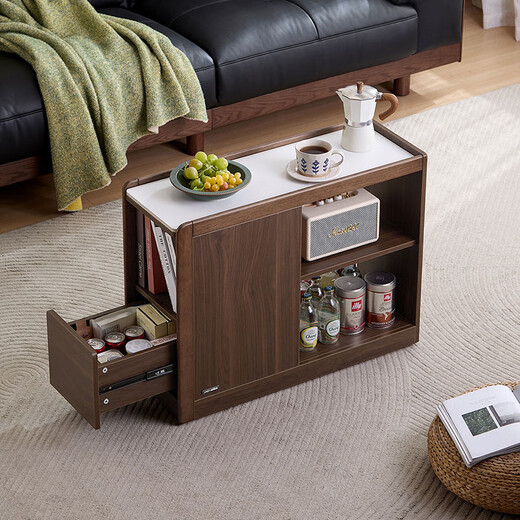 Lin's Home Furnishing movable coffee table living room sofa side table with storage small side table Lin's Wood Industry UB1J