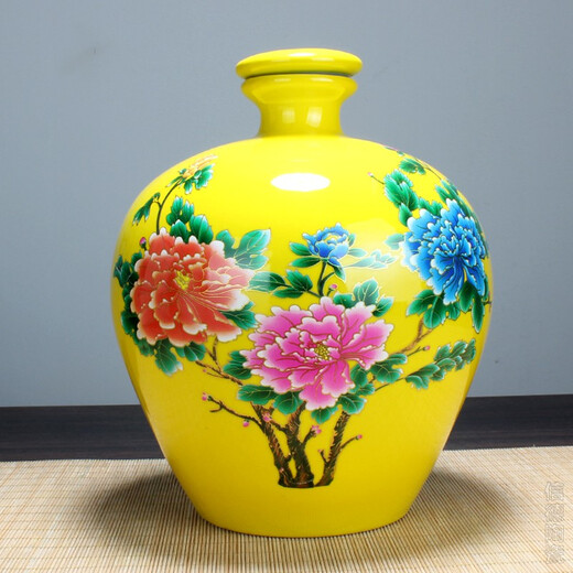 Jingdezhen Ceramic Wine Bottles and Jars Sealed Liquor Bottles Empty Bottles and Jugs 5Jin Jin is equal to 0.5kg with overglaze colored lotus