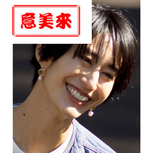 AnyFAM elegant pearl pendant earrings gold 2025 lazy suitable onward gold series 09 090F