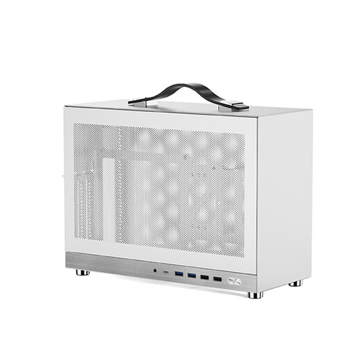 闪鳞S450Pro机箱便携式ITX手提TYPECmini台式机主机箱超迷你240水冷 S450Pro白色机箱 5.0显卡延长线