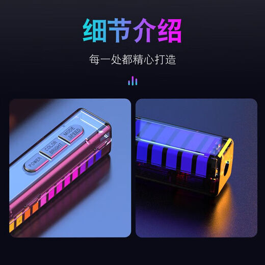RGB sound pickup rhythm E-sports technology desktop ornaments voice-controlled car music audio rhythm light 3D sound pickup atmosphere light car interior decoration creative rhythm light L026 light follows music + multiple rhythm modes direct plug-in 3 pieces