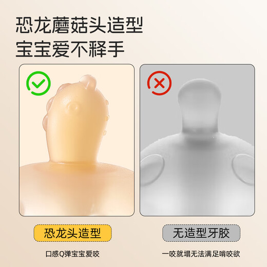 HOY BELL Manhattan hand ball baby toy silicone chewable teether for babies 3 to 6 months old rattle 0-1 years old small mushroom teether