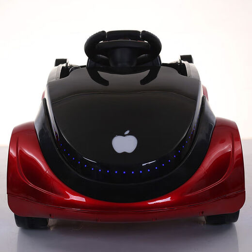 The captain of the United States children's electric car has four wheels and can seat one person, male and female, one-year-old baby's birthday gift, remote control play pair, red version of the painted leather seat, remote control rocker, fast delivery