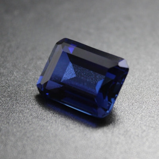 Lianshi rectangular tanzanite sapphire loose stone deep tanzanite ring ring pink melt blue noble men and women rectangular (15*20mm)