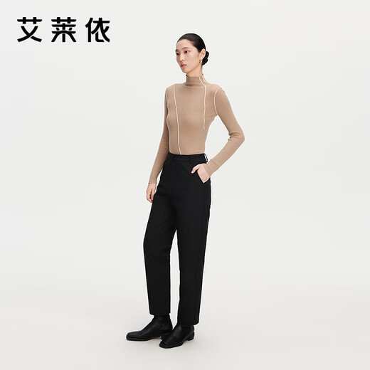 Ai Lai shopping mall's same style down pants for women, fashionable high-waisted, slim and warm, tapered nine-point duck down pants, Lanye Mokong XL